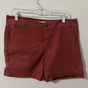 BKE Women's Deep Red Shorts